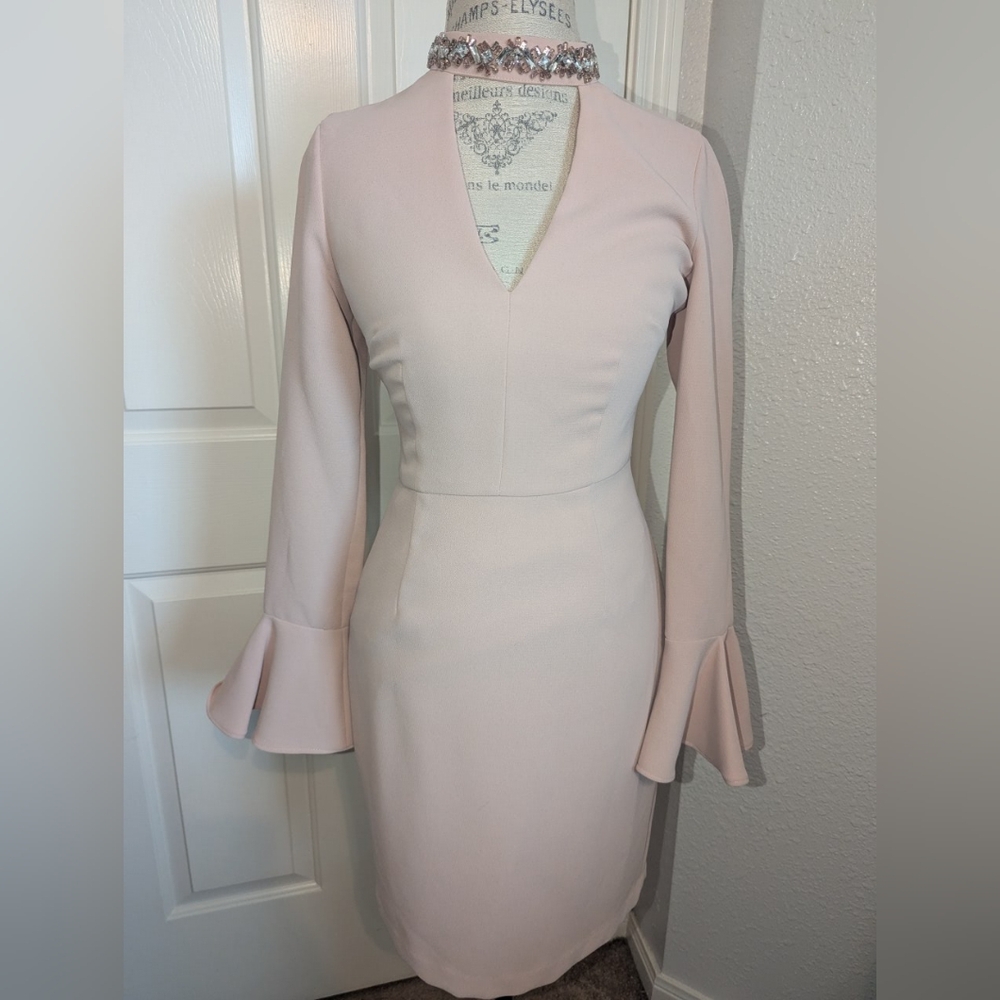 Elegant Pink Flare Sleeve Dress VINCE CAMUTO